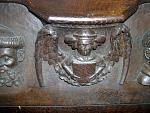 St Mary and St Nicholas church Beaumaris Anglesey early 16th century welsh misericords misericord misericorde misericordes Miserere Misereres miserikordie misericorden Misericórdia Misericordia miséricordes choir stalls Woodcarving woodwork pity seats Beaumaris n7.4.jpg